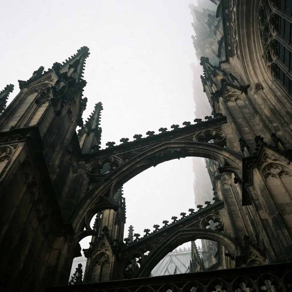 Strebewerk einer gotischen Kathedrale