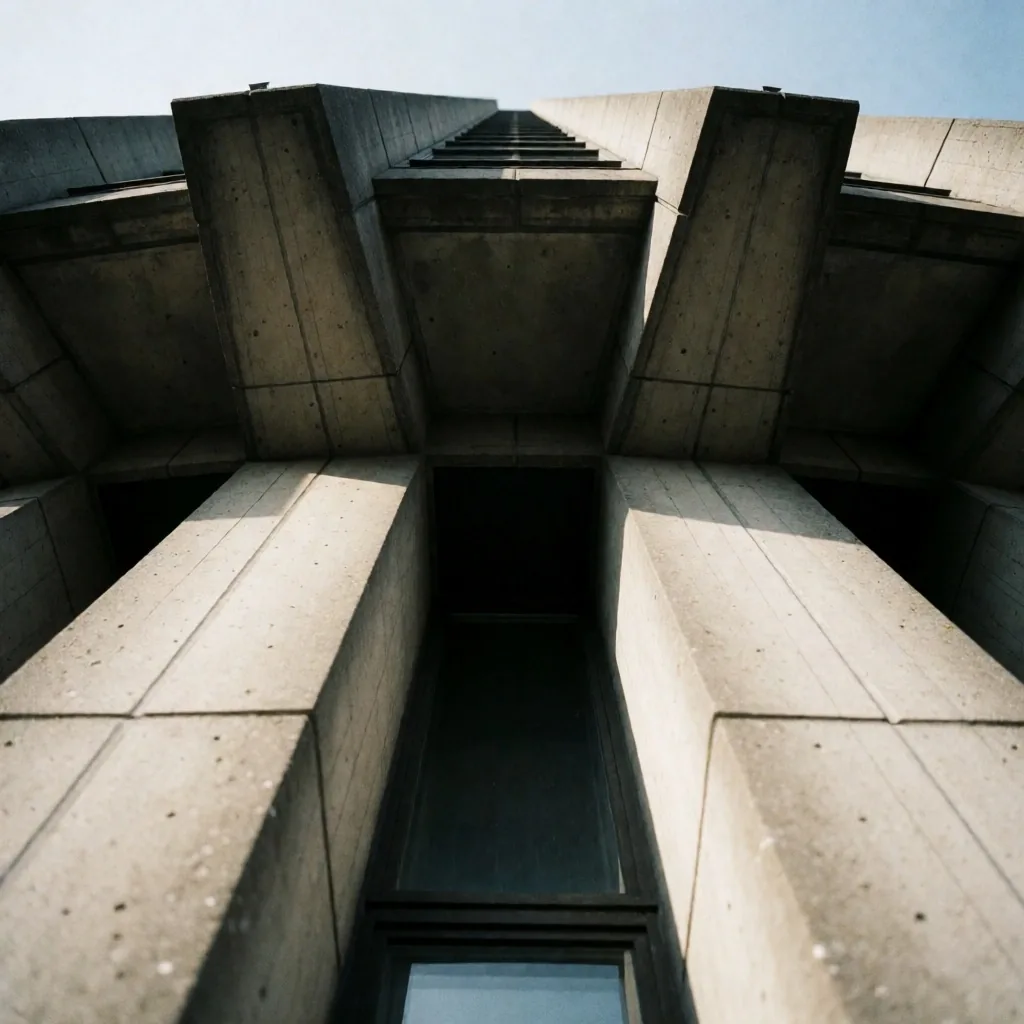 Monumentale Betonarchitektur in Auf)view
