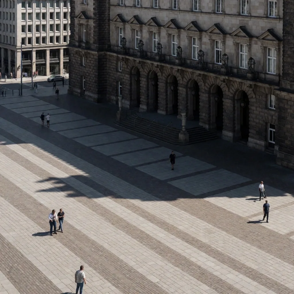 Stadtplatz mit definierendem Baukörper